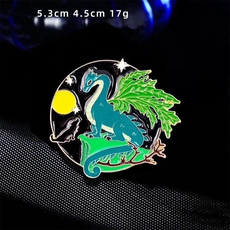 Cartoon Style Streetwear Cool Style Dragon Alloy Stamping Stoving Varnish Plating Unisex Brooches Collar Pin