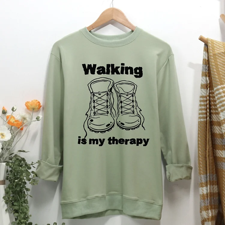 Walking is my therapy Women Casual Sweatshirt