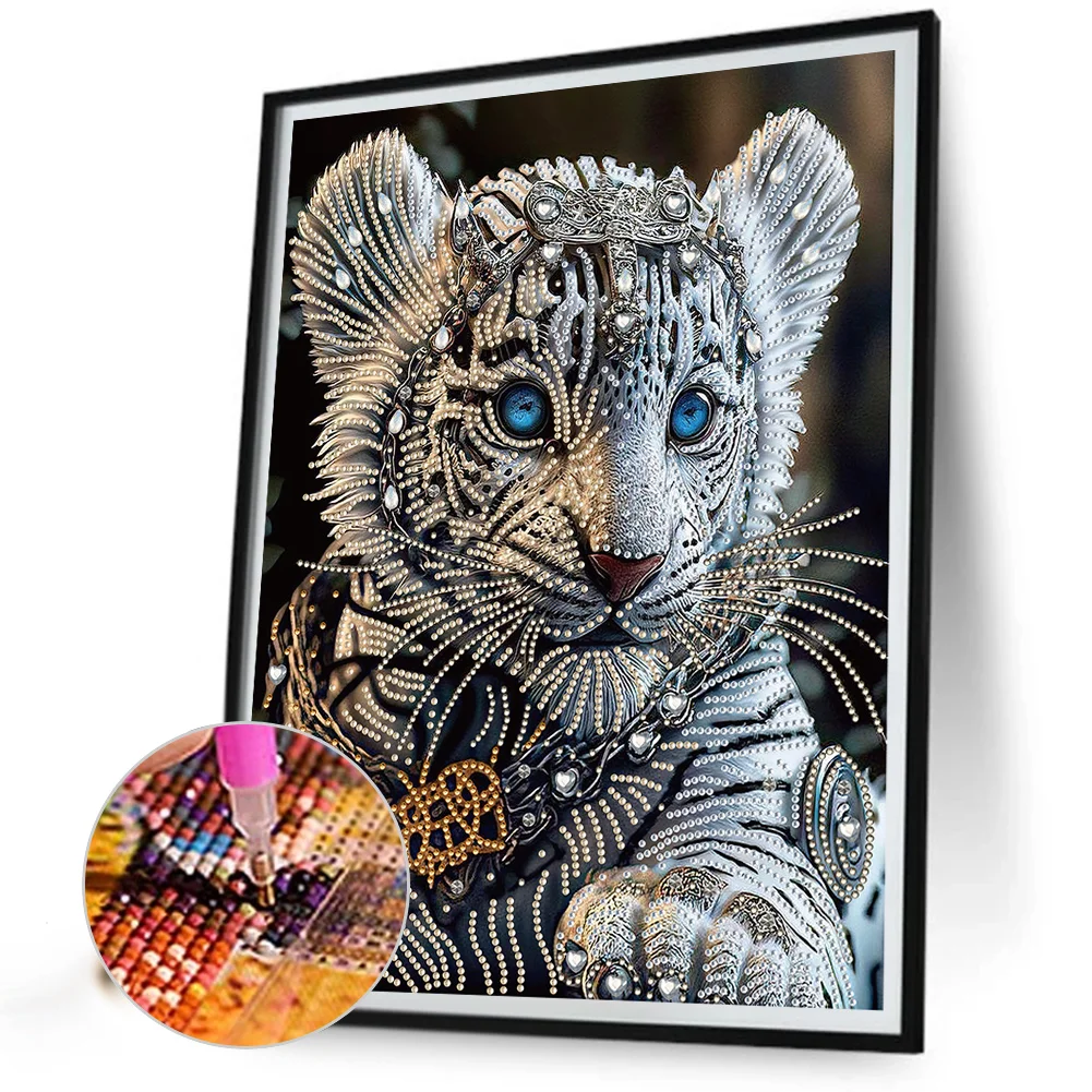 Diamond Painting - Partial Special Shaped Drill - Tiger(30*40cm)