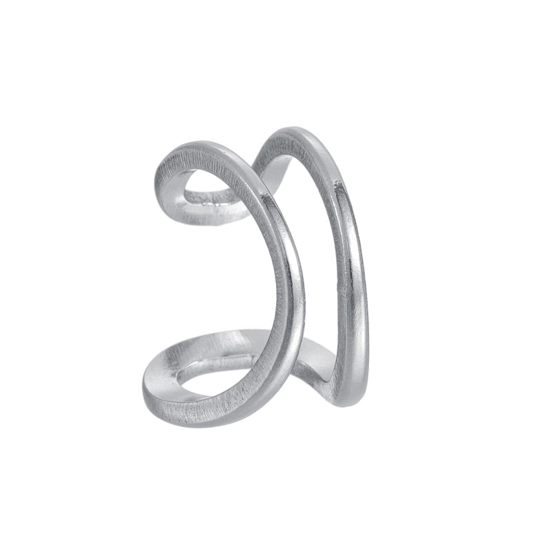 Minimalist Geometric Solid Color 201 Stainless Steel Gold Plated Plating Hollow Out Open Rings