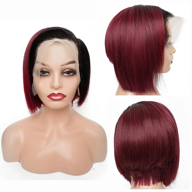 Jewtribute Hair®|Short Straight BOB Wig Black Brown