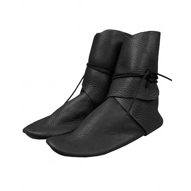 Retro Vintage Medieval Renaissance Shoes Flat Jazz Boots Fancy Dress Men's Women's Celtic Pirate Fantasy Carnival Party Casual LARP Adults' Shoes