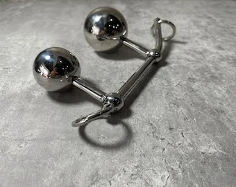 Female Anal Vaginal Double Stainless Steel Hollow Ball Plug Bar Adult BDSM  Sex Toy