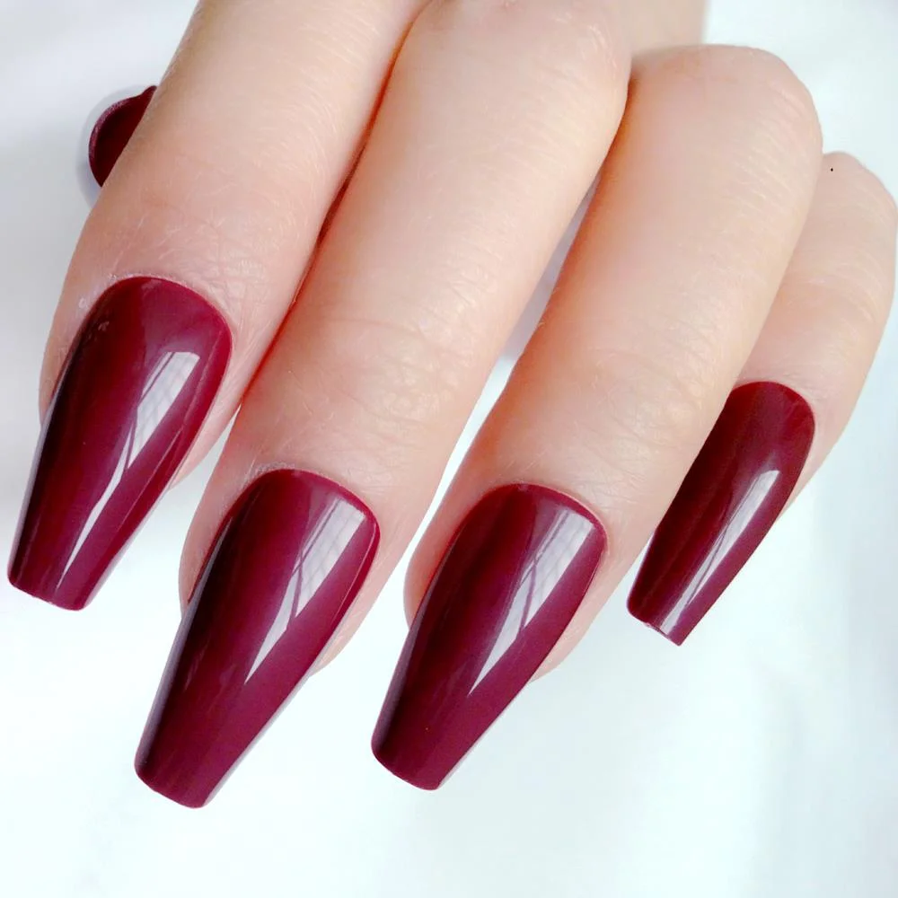 24Pcs Shiny Long Ballerina Coffin Fake Nails For Design Navy Blue Artificial Press On False Nails DIY Finger Tips Manicure Tool-Nail Inspo