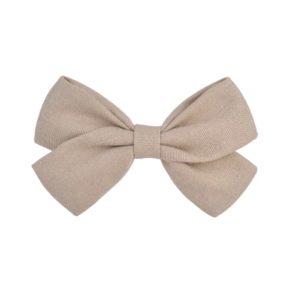 1 Piece 3.6inches Cute Solid Bowknots Hair Clips For Baby Girls Safty Boutique Hairpins Barrettes Headwear Kids Hair Accessories