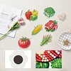 6Pcs Acryl Gem&uuml;se - 5d DIY Handwerk Aufkleber Magnet