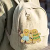 12pcs Lovely Cookie Shaped Ornament DIY Diamond Painting Keychain Kit