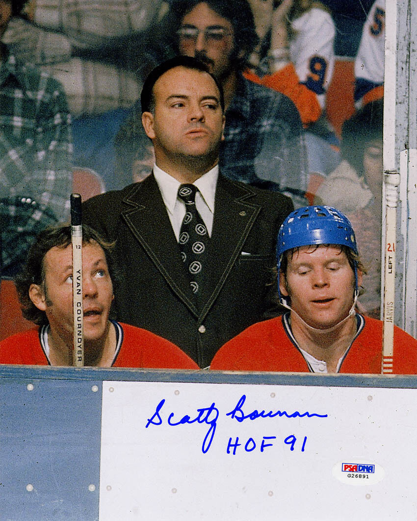 Scotty Bowman SIGNED 8x10 Photo Poster painting Montreal Canadiens RARE PSA/DNA AUTOGRAPHED