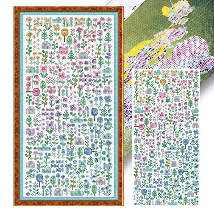 【Xiaobai Brand】Magazine Cartoon(20*39CM)14CT Stamped Cross Stitch gbfke