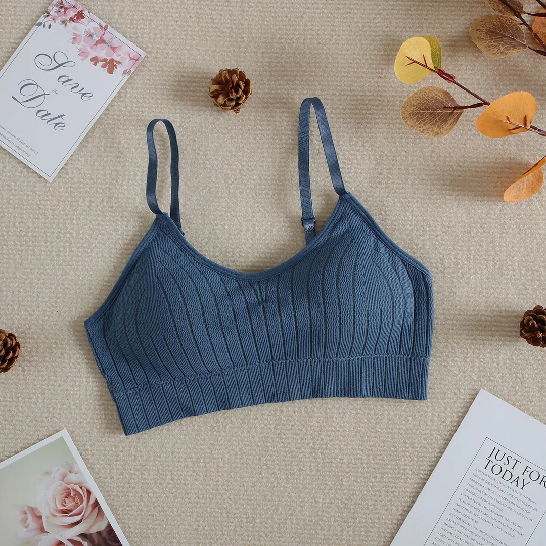 Billionm Seamless Tube Top Bra Women Sexy Striped Bralette Lingerie Female Wireelss Underwear A B CUP