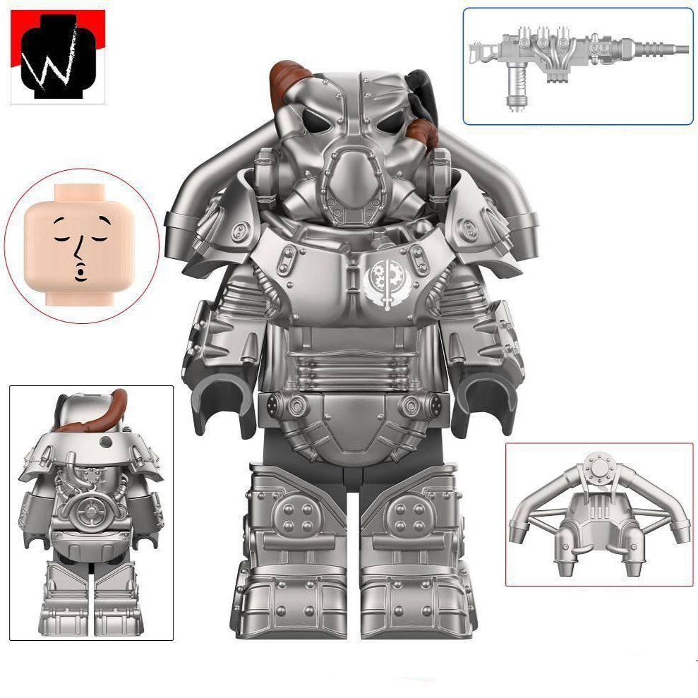 X-01 Power Armor (Brotherhood of Steel) Custom Fallout Minifigure Minifigure Bricks monstertoys
