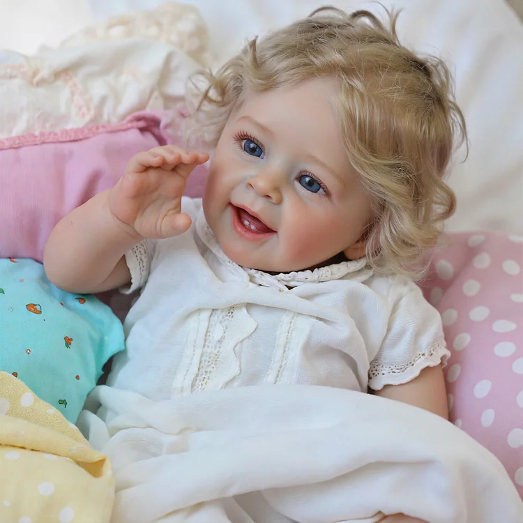 🌟Eyes can Open and Close-2025 Brand New Arrival Function 20" Reborn Baby Doll Girl Hilary with Supple and Lush Blonde Hair& Delicate Reborn Gift Set
