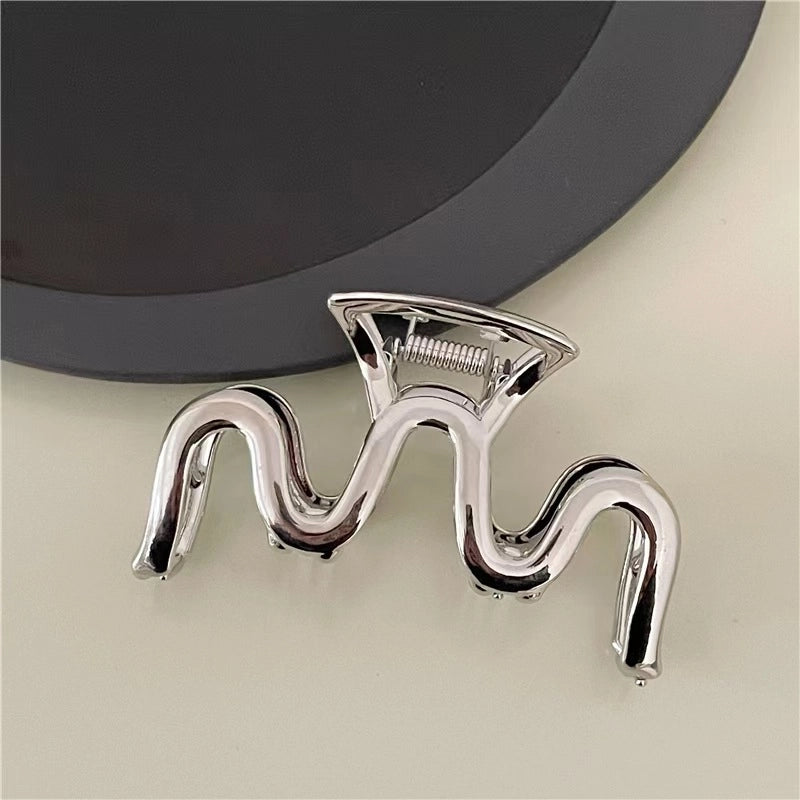 Metal Grab Clip Elegant Bow Hairpin Back Head Large Shark Clip French Pearl Clip Hair Accessories