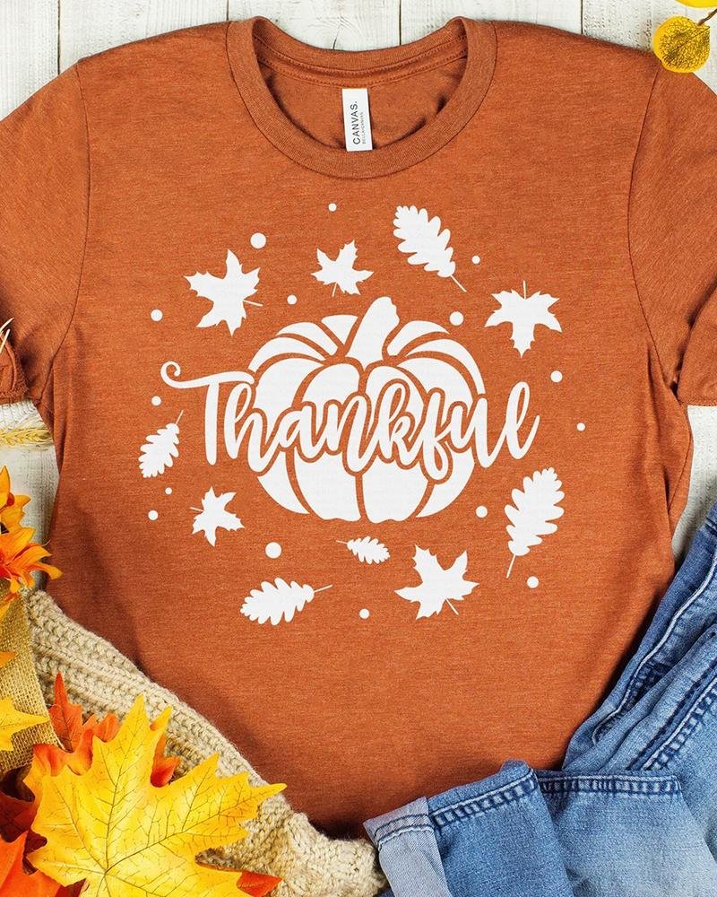 Thankful Pumpkin Fall T-Shirt