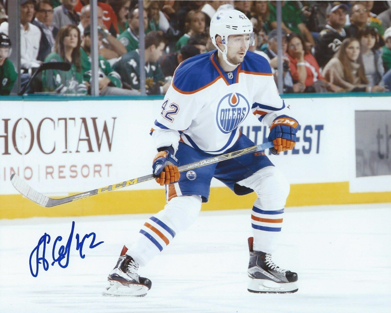 Anton Slepyshev Signed 8x10 Photo Poster painting Edmonton Oilers Autographed COA C