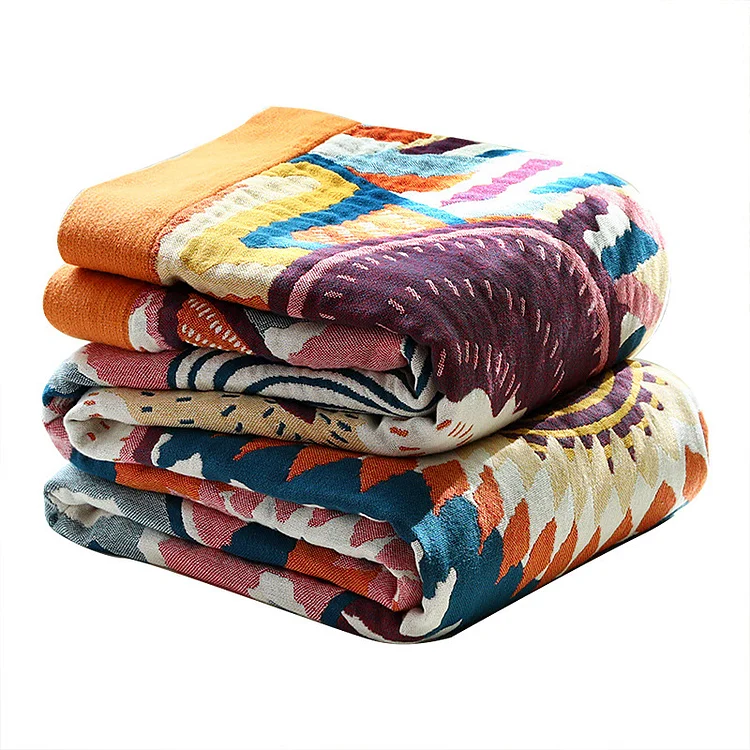 Bohemia Jacquard Cotton Bedcover Sofa Blanket - yankia