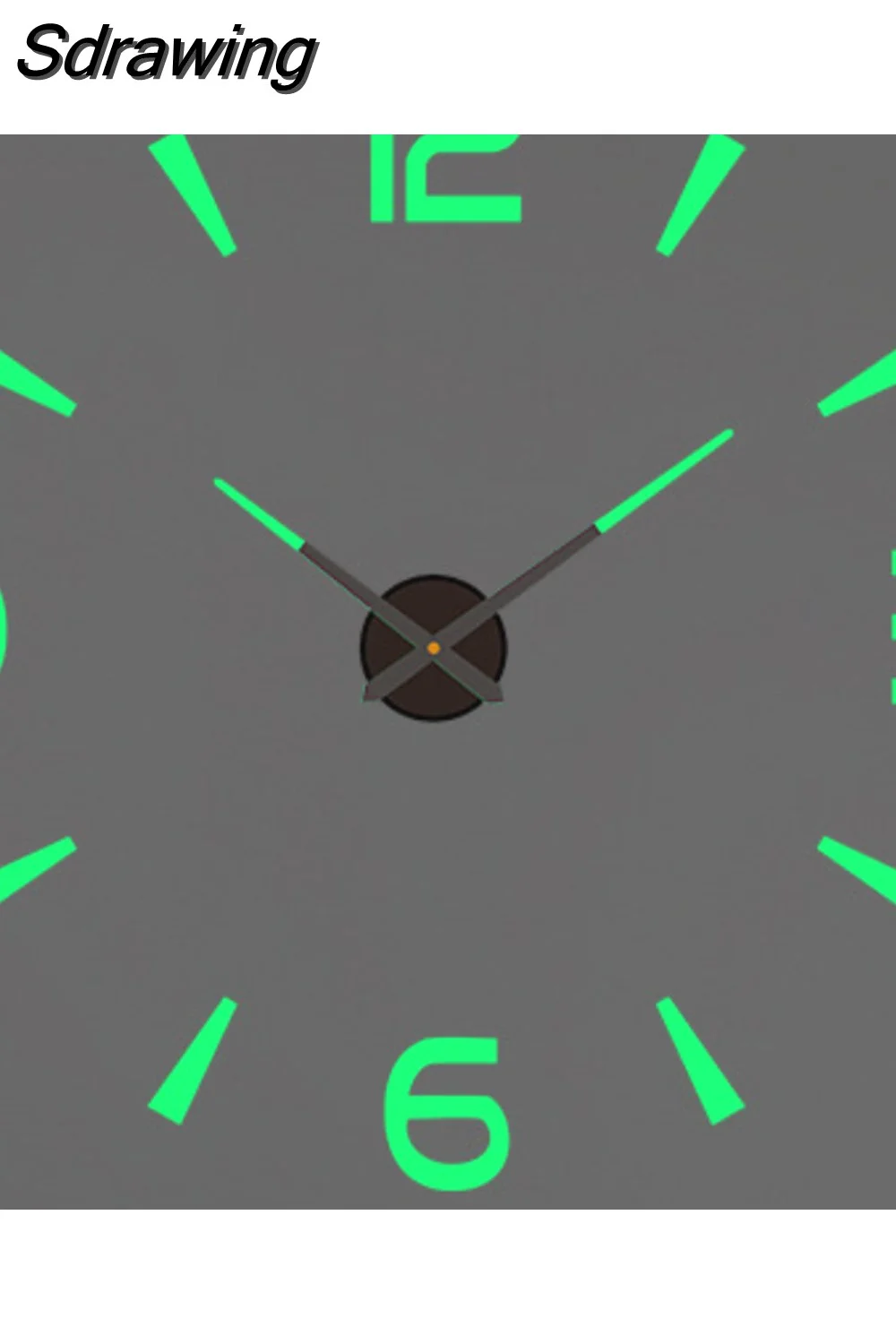 Sdrawing Wall Clock Luminous Frameless Wall Clocks DIY Digital Clock Wall Stickers Silent Clock for Home Living Room Office Wall Decor