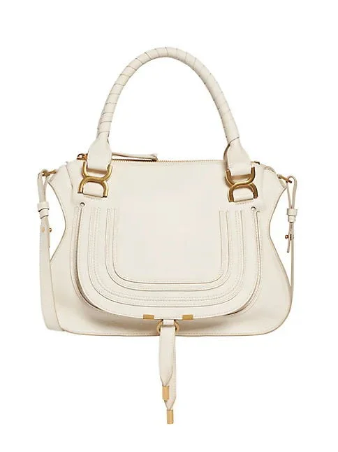 Chlo&eacute; Medium Marcie Leather Satchel bag