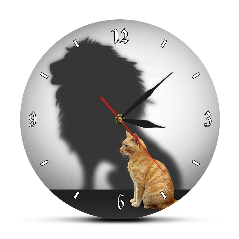 

Cat With Lion Shadow - Frameless Acrylic Wall Clock, 501 Original