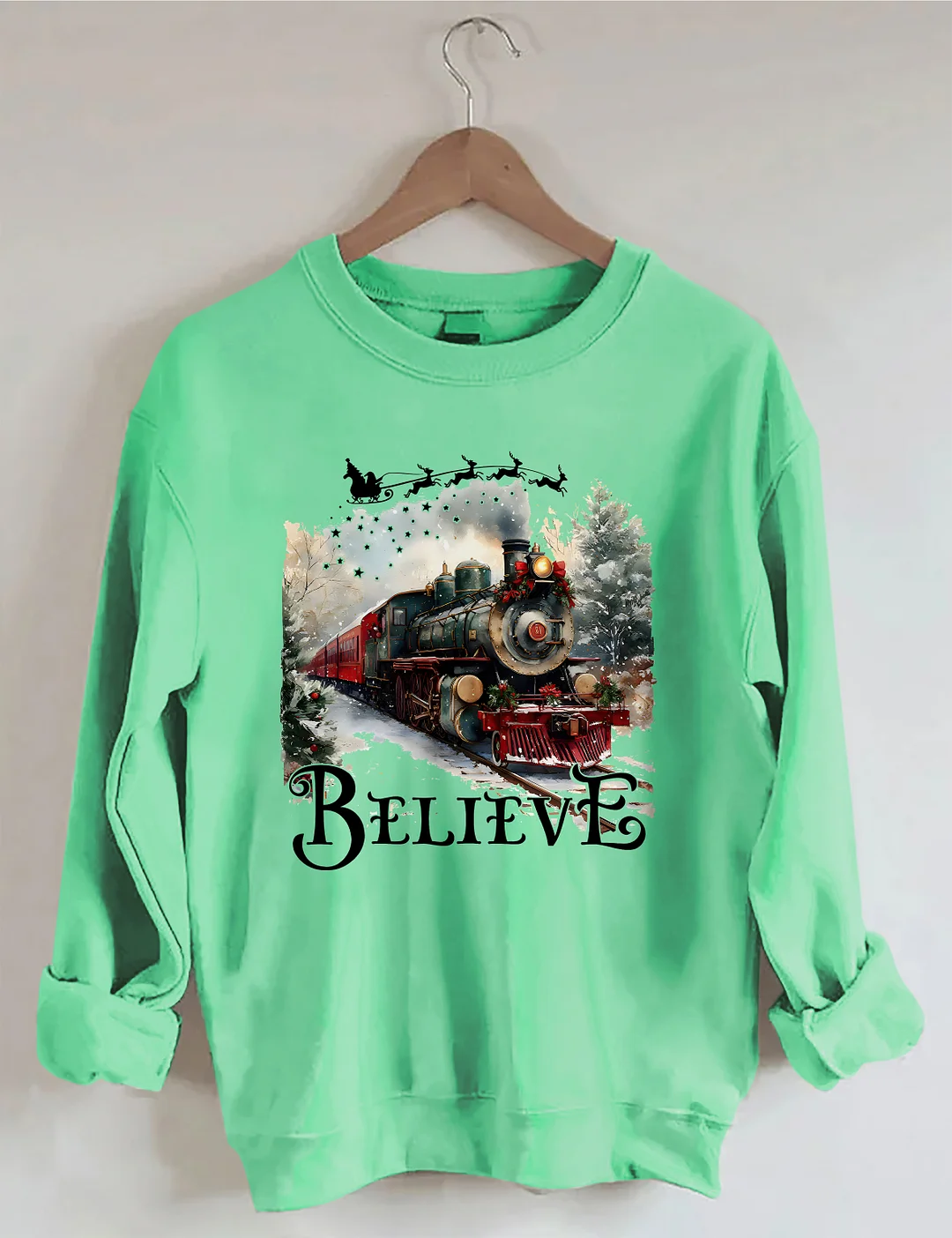Believe Train Christmas Sweatshirt