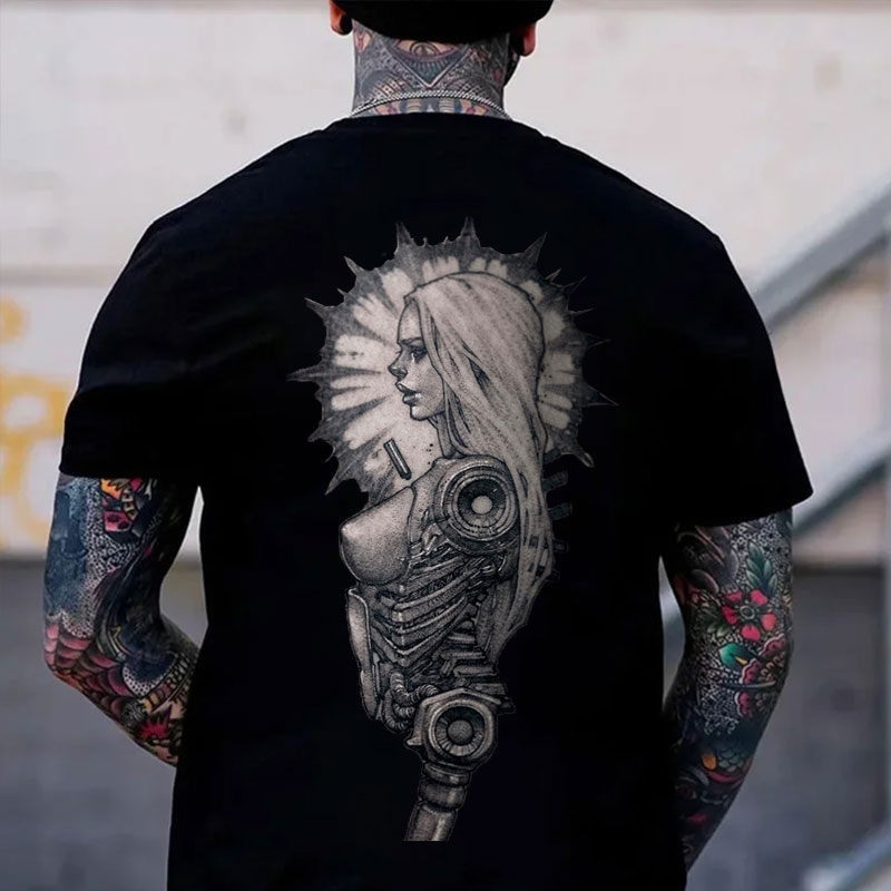The Female General Dark Style Black Print T-shirt