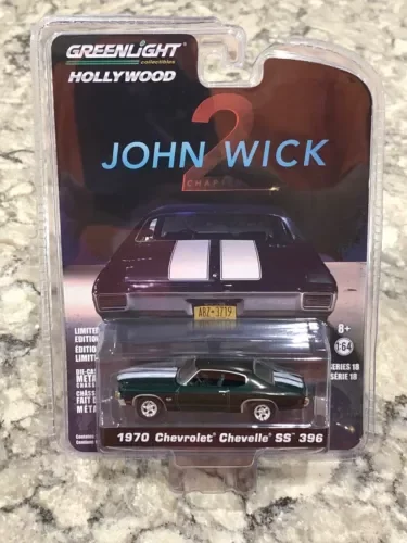 Dronehint Greenlight Hollywood 1970 John Wick 2 Chevelle SS 396 1/64 44780-F Toy