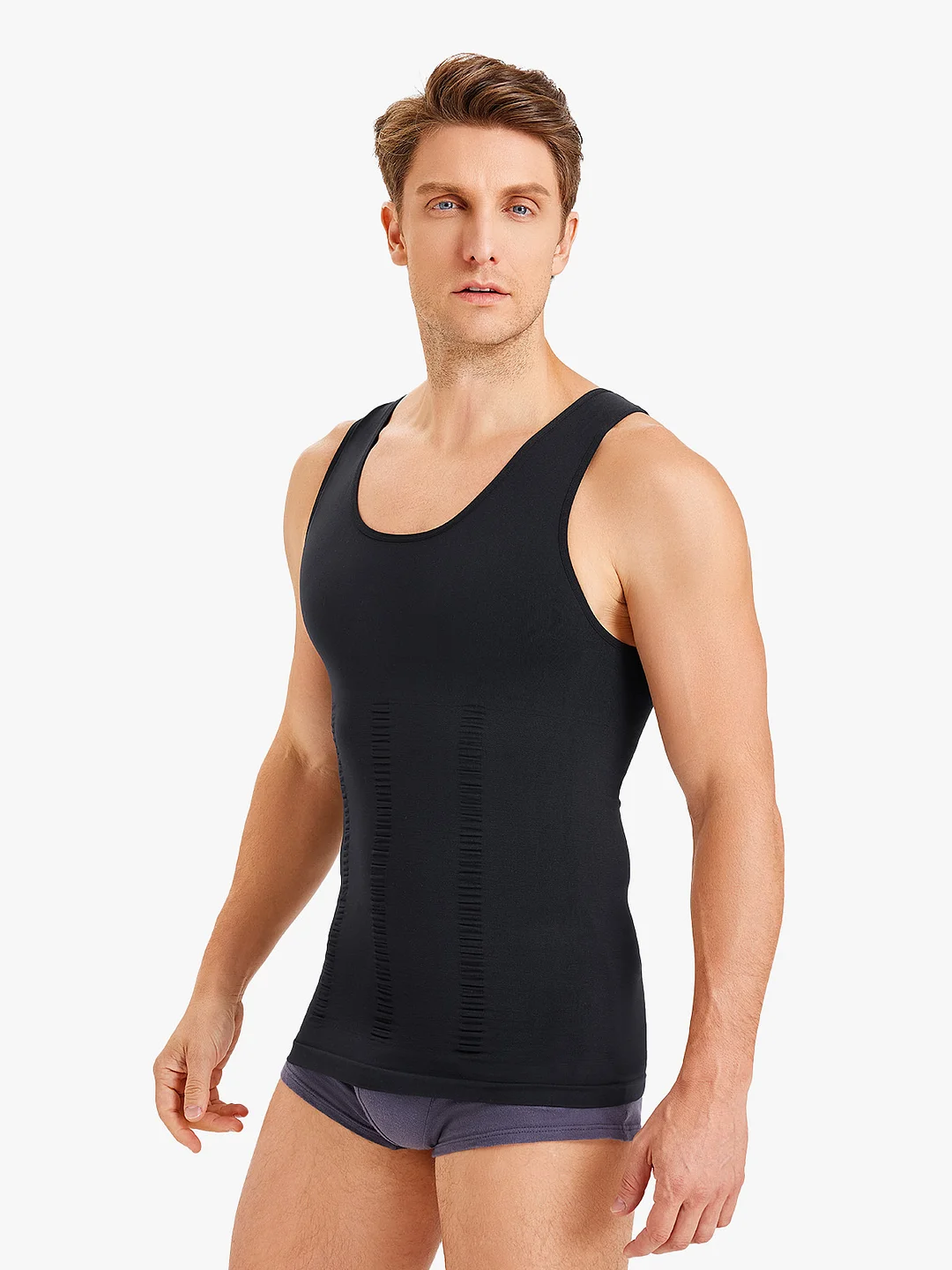 Seamless Elastic Belly Compression Tank Tops for Men