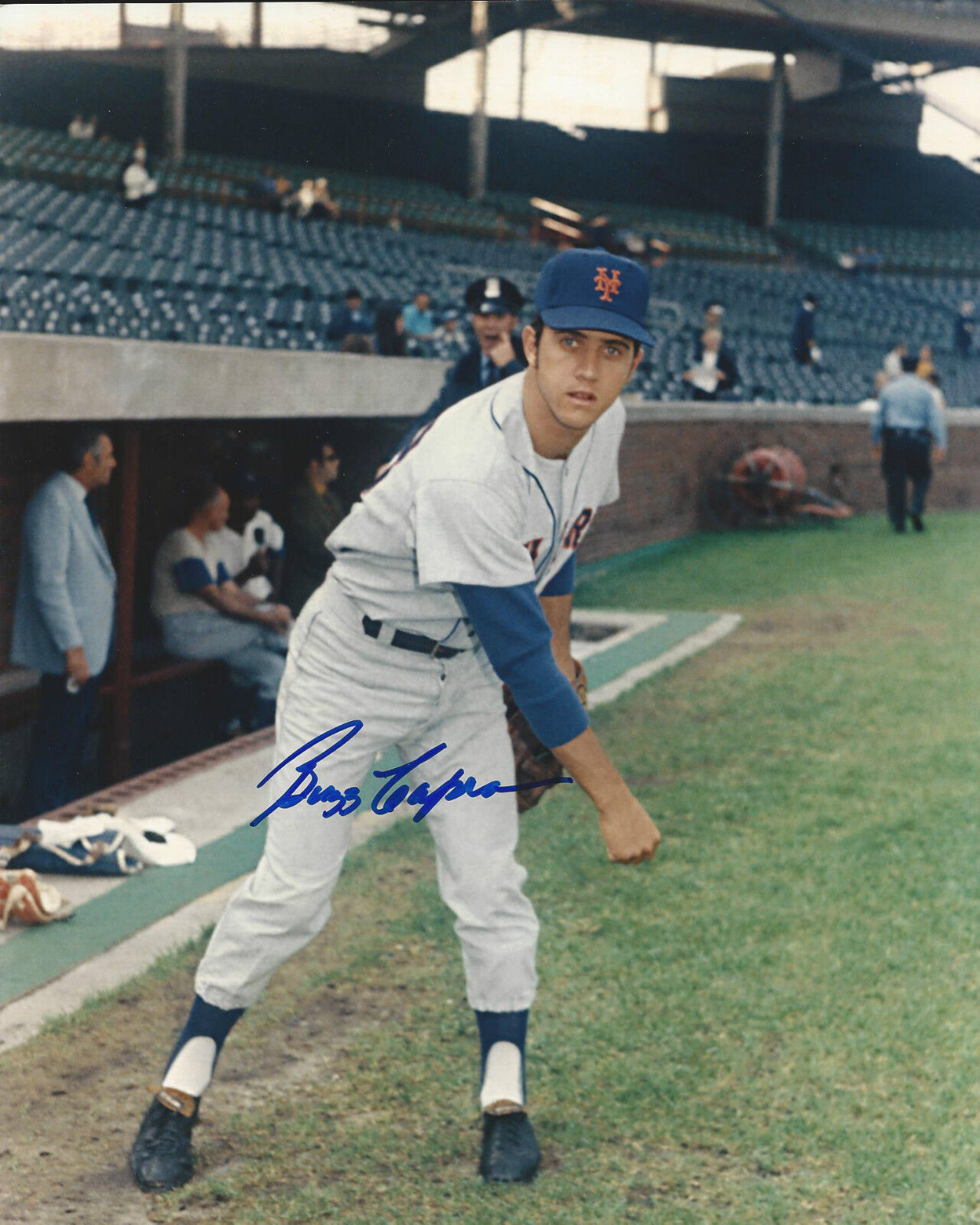 Signed 8x10 BUZZ CAPRA New York Mets Autographed Photo Poster painting - COA