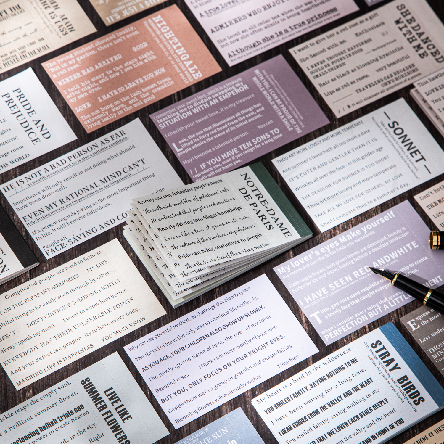 메모장 - 속삭이는 책 시리즈 빈티지 영어 시