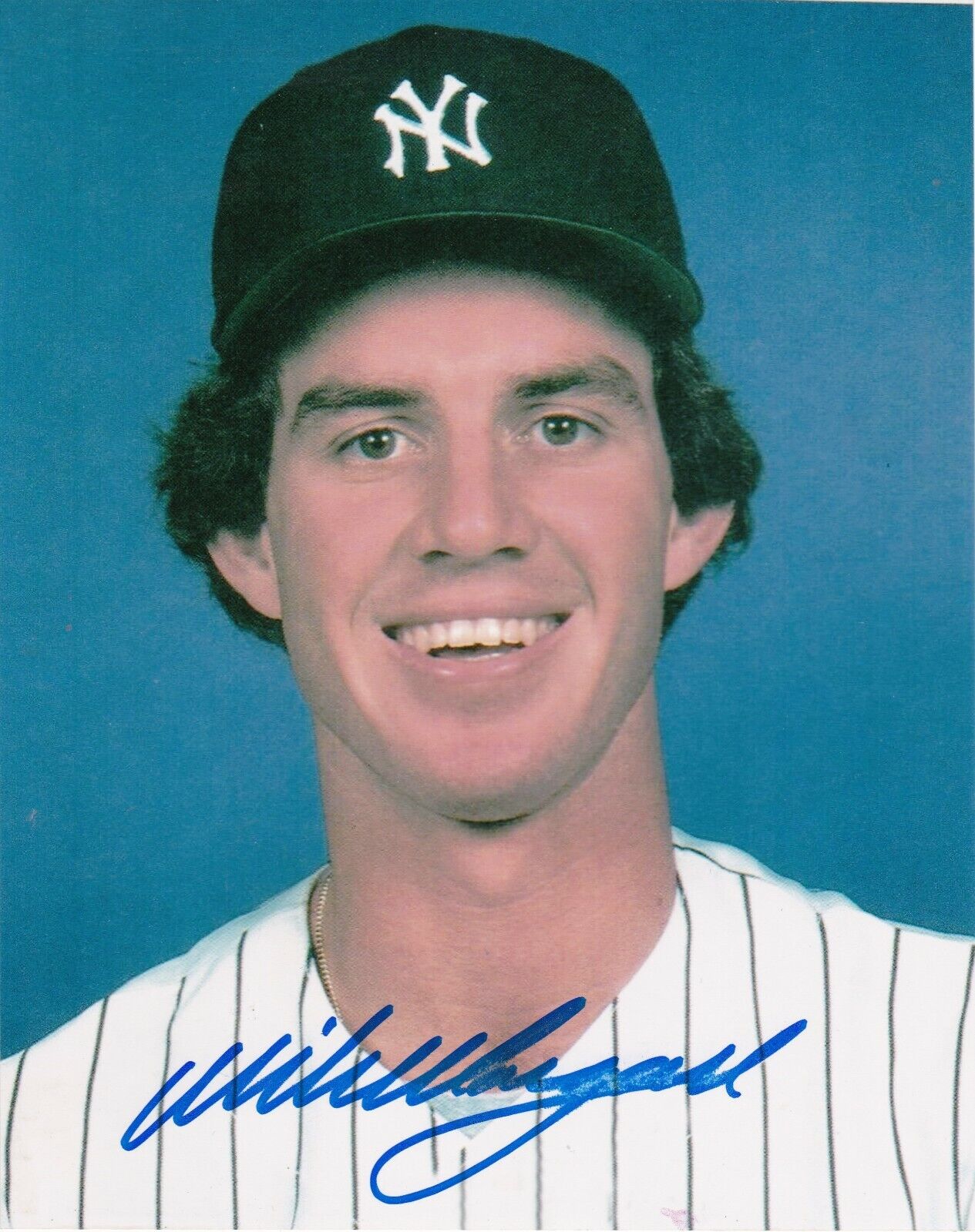 MIKE MORGAN NEW YORK YANKEES ACTION SIGNED 8x10