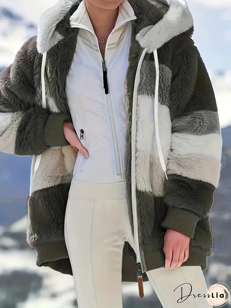 Cozy Tie-Dye Fleece Jacket for Women