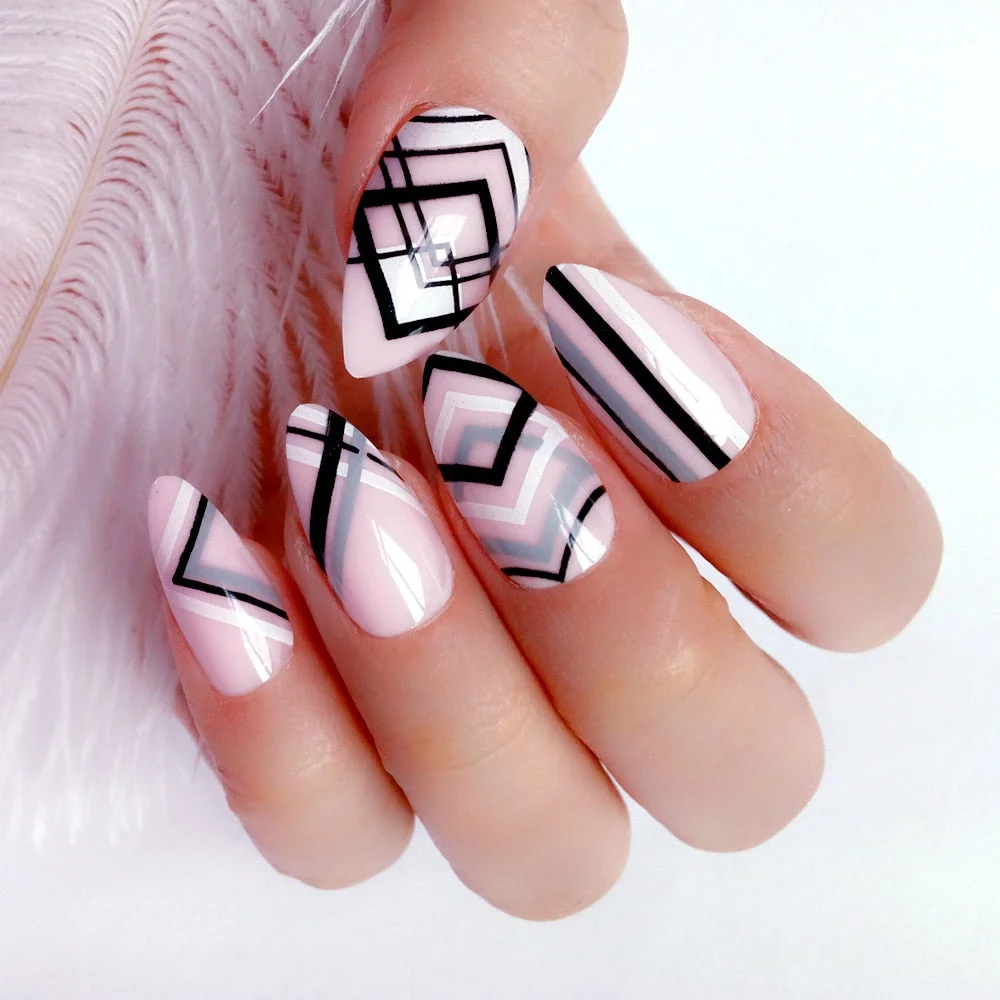 24Pcs Shiny Short Stiletto False Nail Bright Yellow French Artificial Fake Nails DIY Manicure Nail Art Finger Tips-Nail Inspo