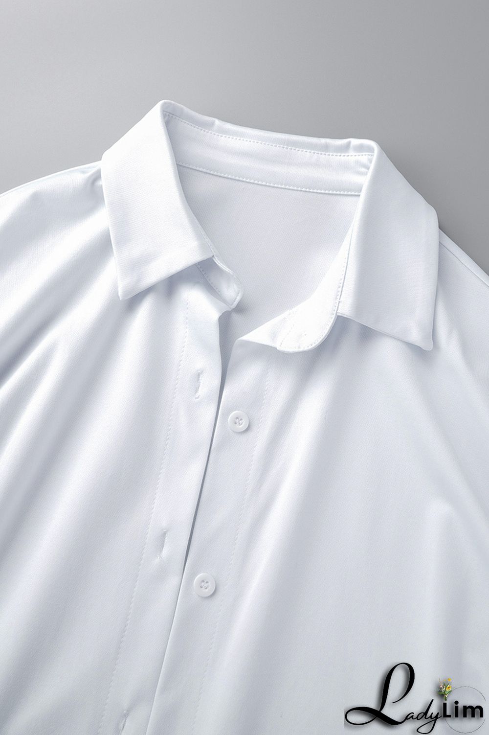 Blue Casual Solid Frenulum Slit Turndown Collar Long Sleeve Two Pieces