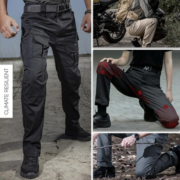 Men's Outdoor Quick Dry Elastic Fabric Tear Resistant Tactical Multi Pocket Overalls