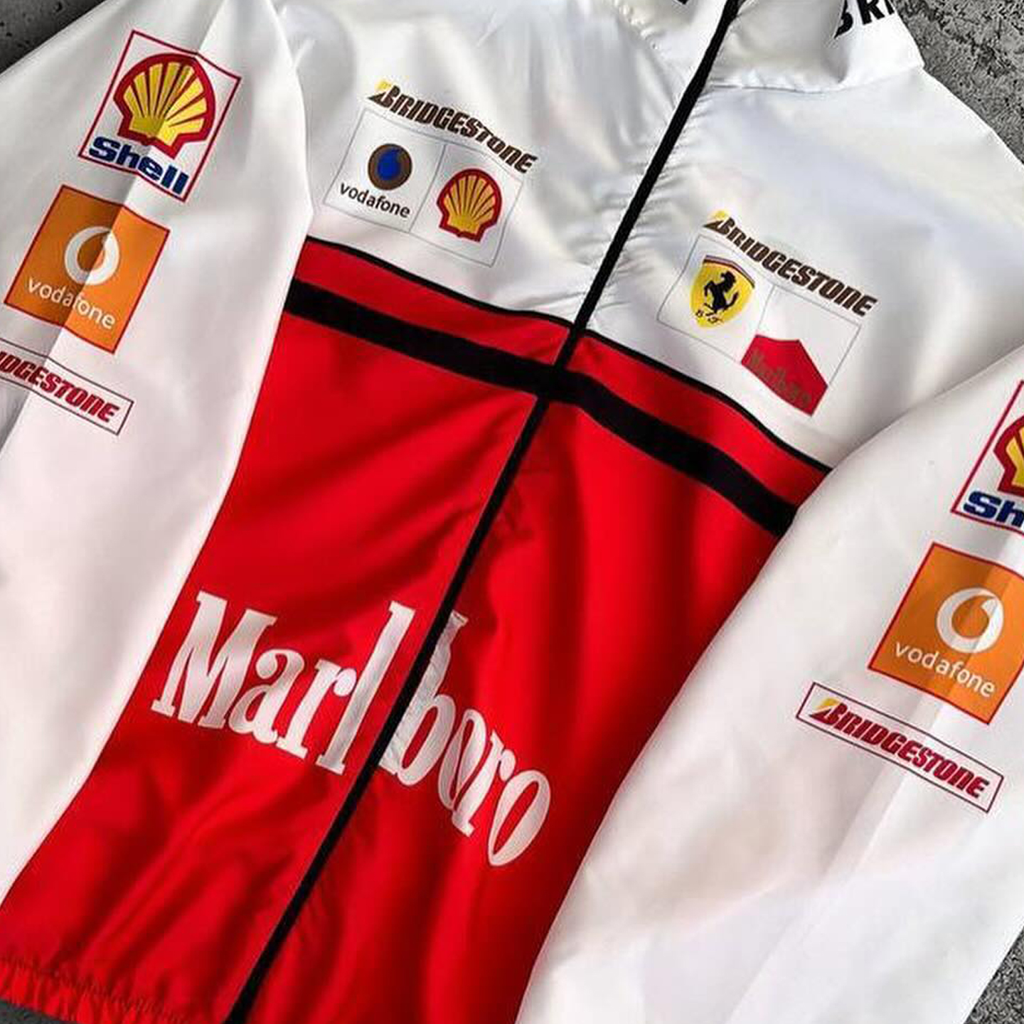 Unisex Classic Team Logo Retro Racing Jacket