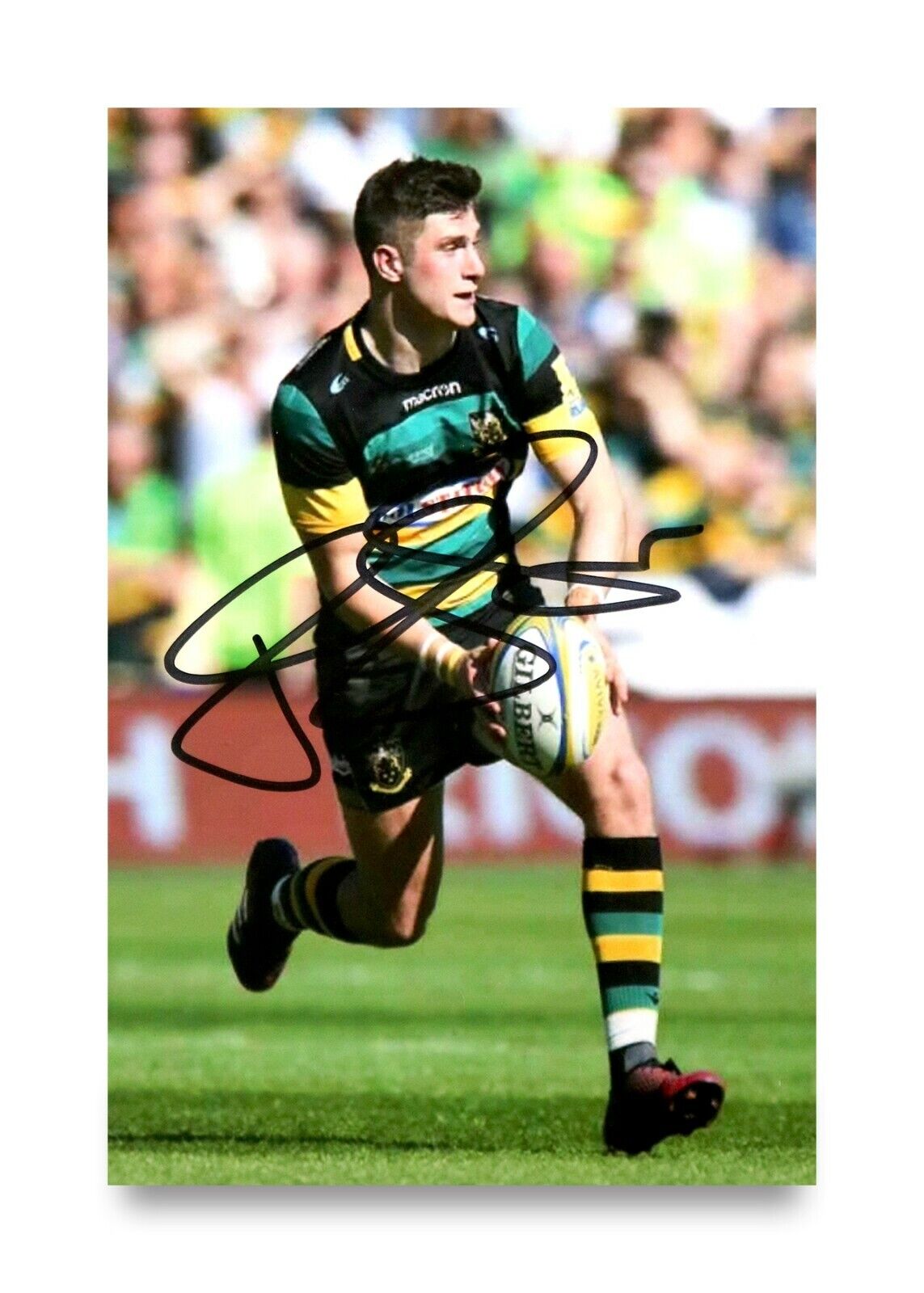 James Grayson Signed 6x4 Photo Poster painting Northampton Saints Rugby Union Autograph + COA