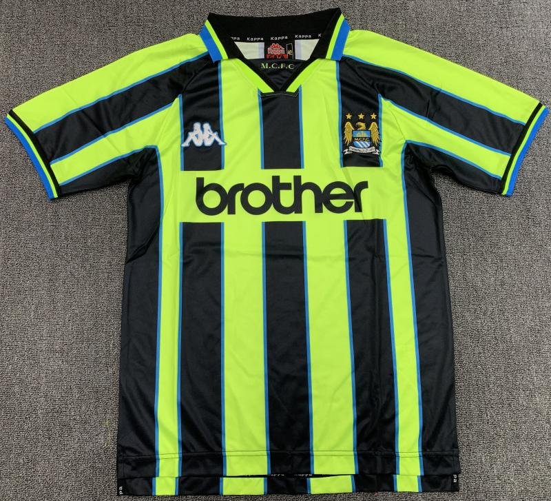 1998-1999 Retro Manchester City Away Football Shirt $22.90 $45.90