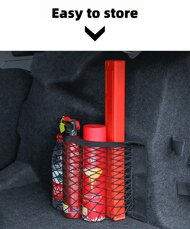 Car trunk storage elastic mesh bag