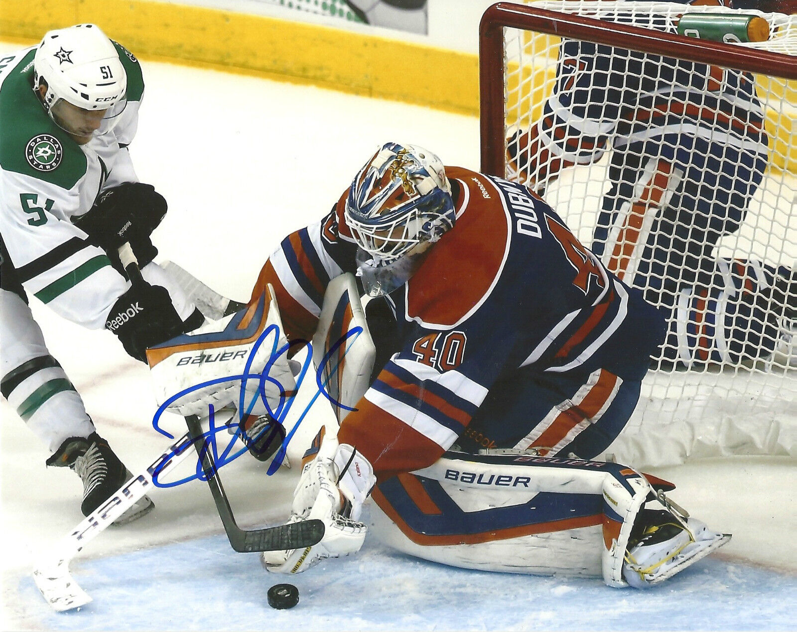 DEVAN DUBNYK 'EDMONTOM OILERS' SIGNED 8X10 PICTURE *COA 2