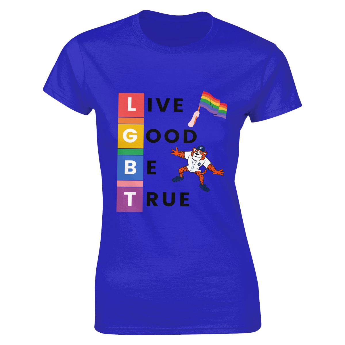 Detroit Tigers LGBT Pride Women's Soft Cotton T-Shirt