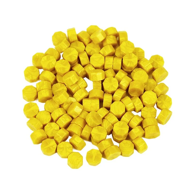 100Pcs/Bag Retro Wax Seal Colored Wax Beads DIY Scapbooking Octagon Sealing Stamp for Envelope Letter Wedding Party Invitation