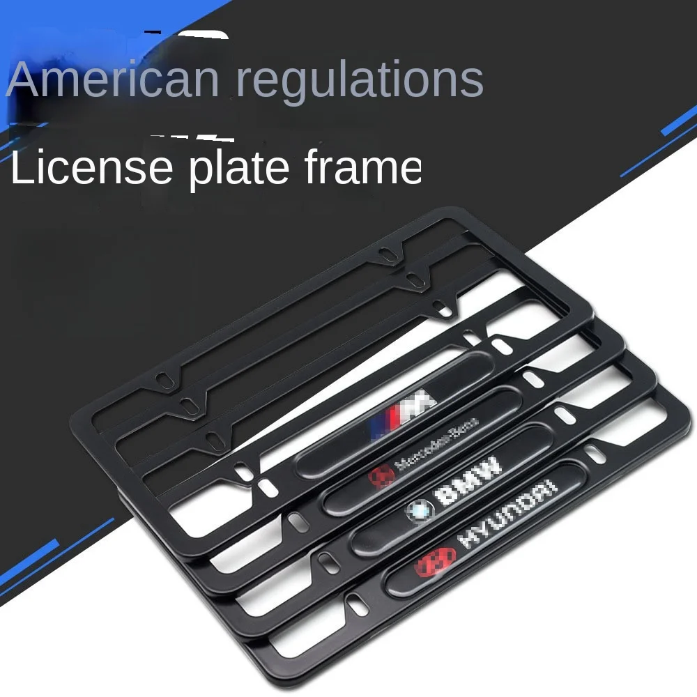 Car custom style license plate alloy modified anti-theft frame