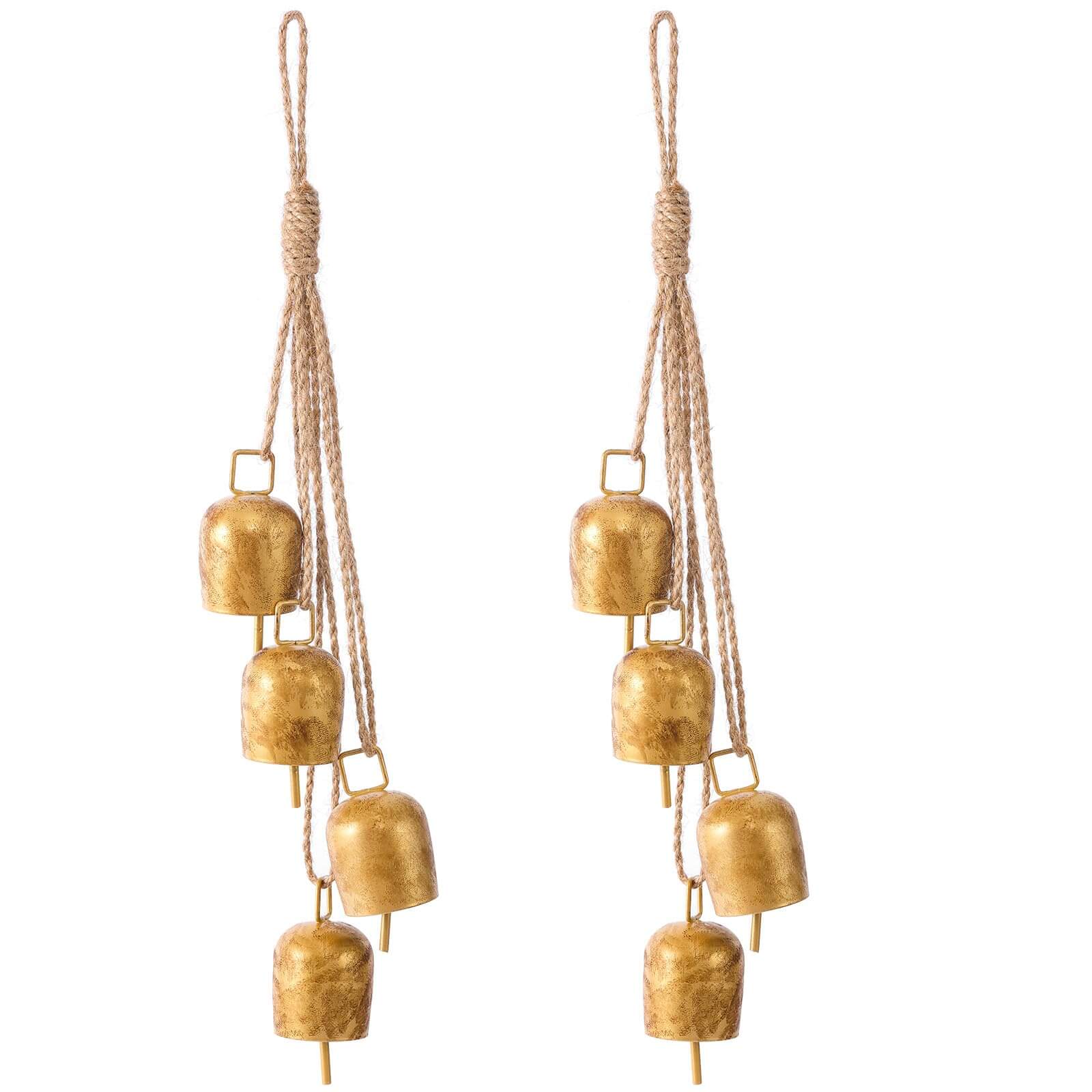 Christmas Vintage Gold Hanging Bells (2 PCS)