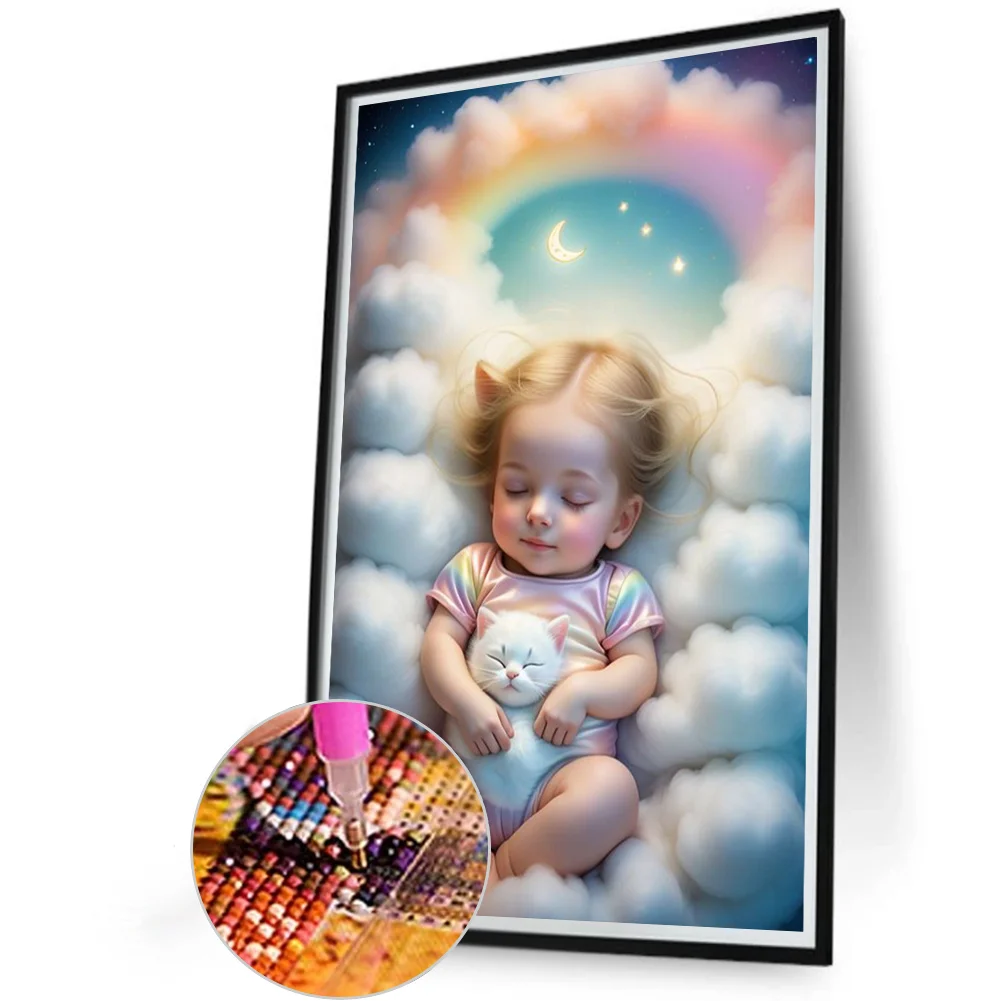 Diamond Painting - Full Round Drill - Angel Baby(Canvas|40*60cm)