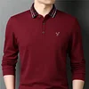 Elk embroidered cotton knit polo shirt [4 colors]