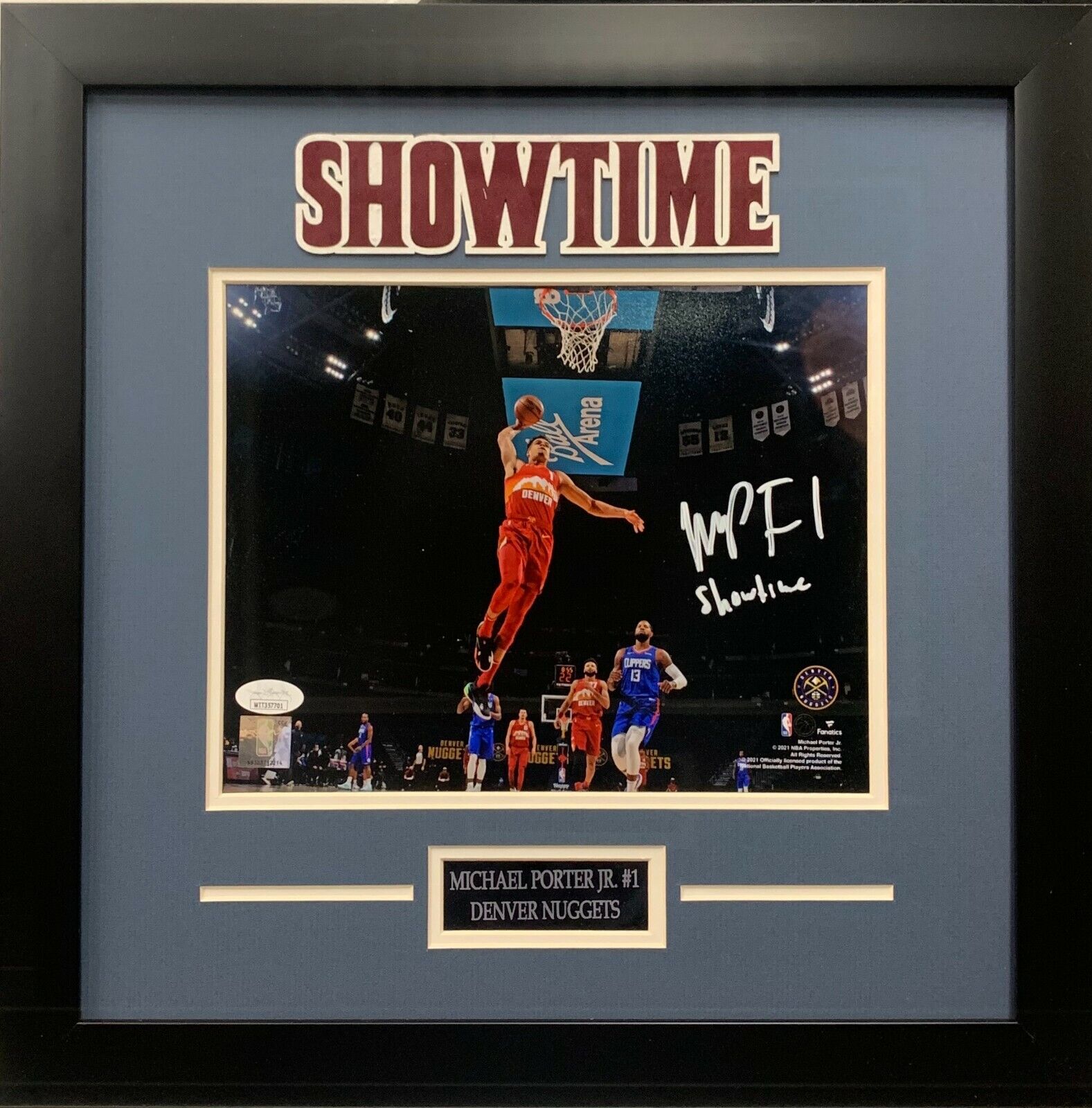 Michael Porter Jr autographed inscribed framed 8x10 Photo Poster painting NBA Denver Nuggets JSA