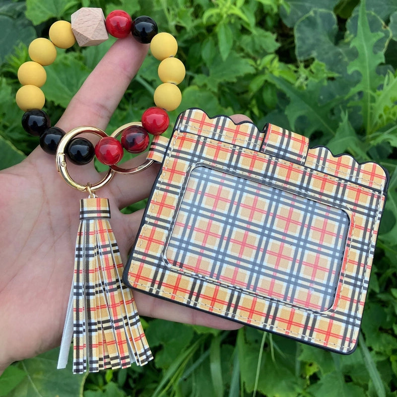 Unisex Printing Arylic Pu Leather Alloy Flip Cover Card Holders