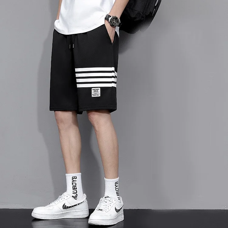 BTS Jin Same Style Striped Beach Pants