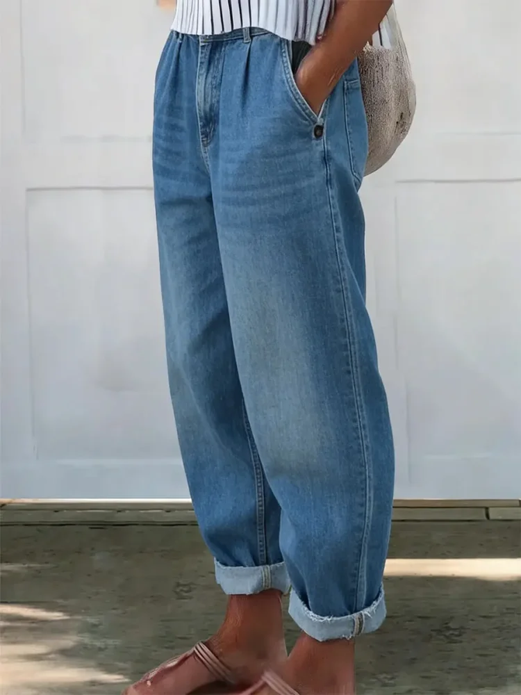 Women's Casual Cotton Denim Pants socialshop