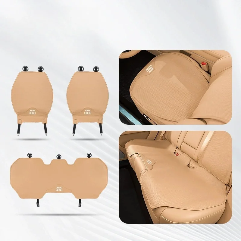 Perforated Nappa Leather Car Seat Cushion Four Seasons Seat Cushion Cover Breathable Seat Cover(Customized car models)